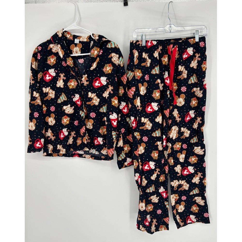 Old Navy Disney Mickey Mouse Christmas Pajama Set Womens XS Holiday Nostalgic